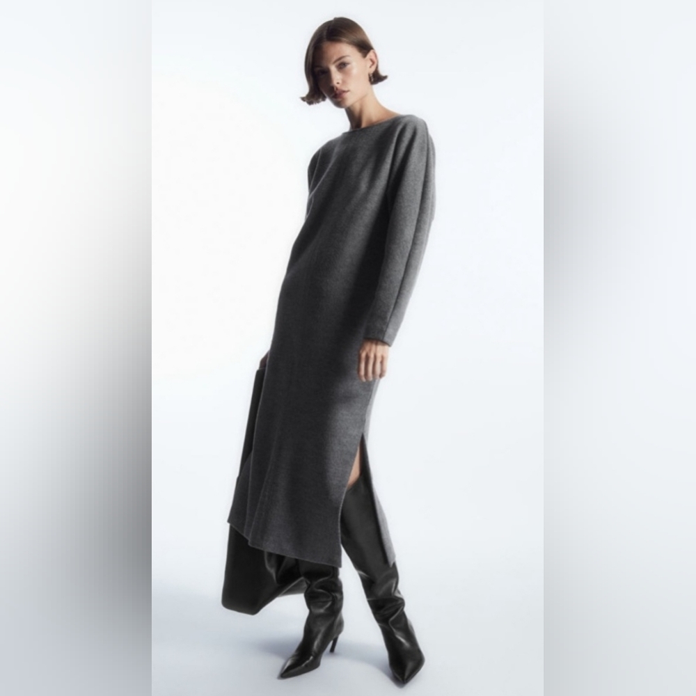 COS boiled wool dress size xs